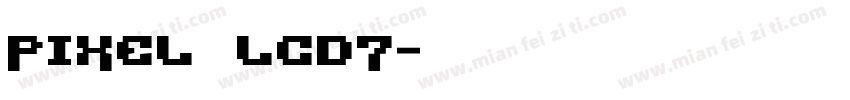 Pixel LCD7字体转换